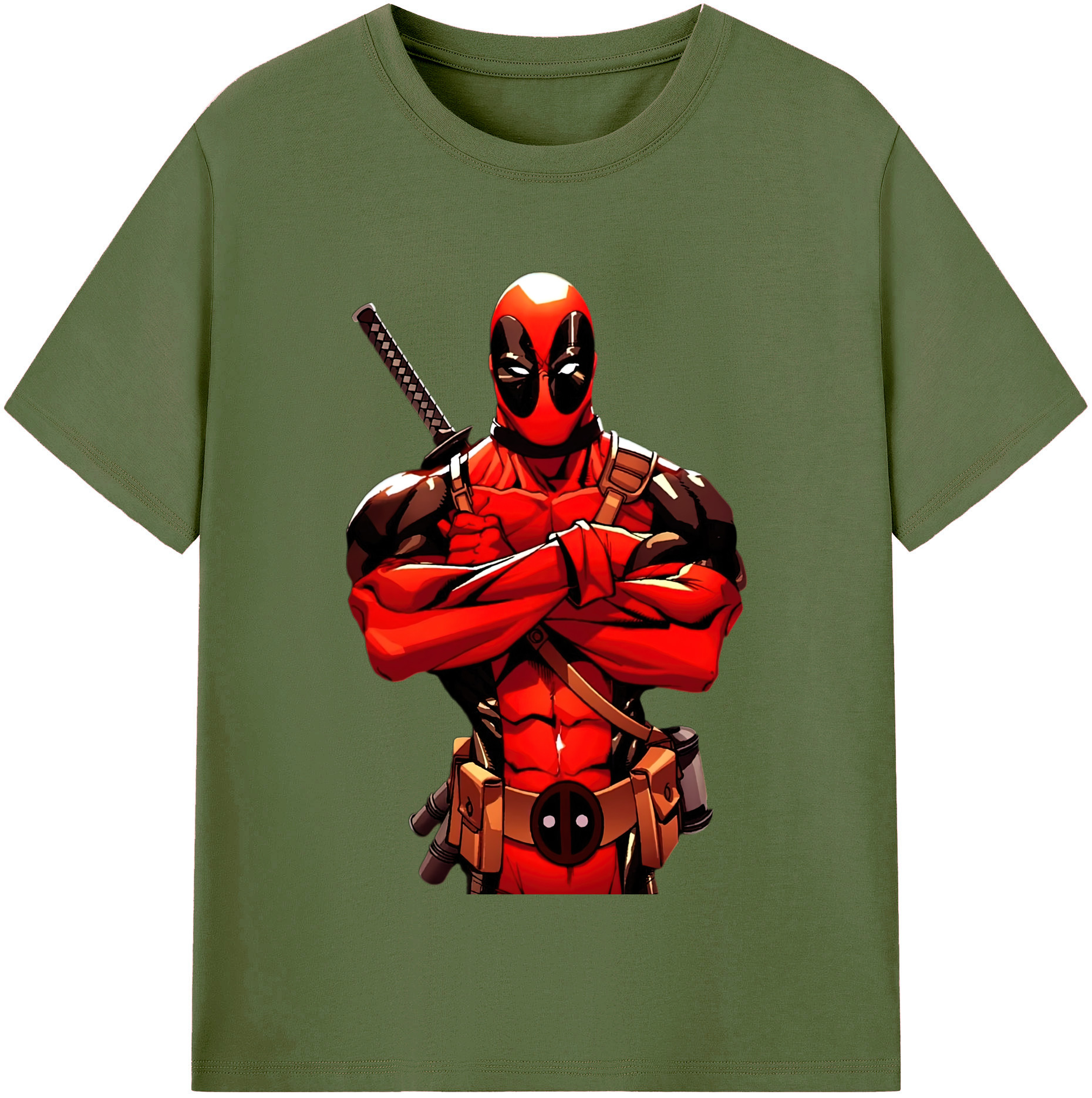 （画像用） Deadpool デッドプール 綿100％半袖Tシャツ（フロントプリント）